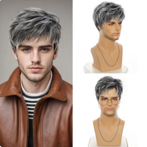 Men grey white - men's, synthetic