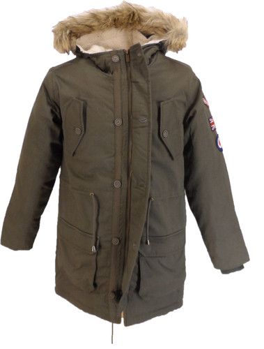 Mens khaki fishtail fully - khaki,