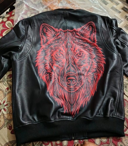 Men black lambskin leather - men's,