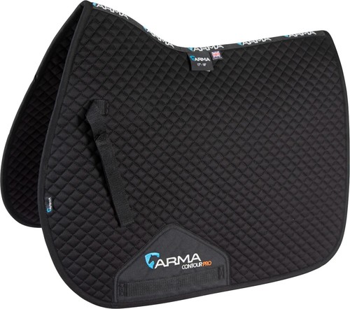 Shires arma black saddle pad - black,