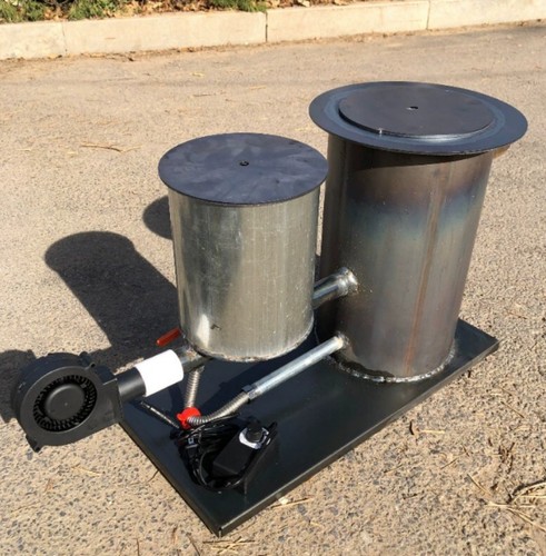 Waste oil fired - waste, outdoor