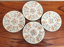 Minton Haddon Hall Green Set of 4 Side Tea Plates 16.5cm