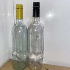 2x empty Clear glass bottles Screw Cap 75cl wine making,decorative,crafts Lights