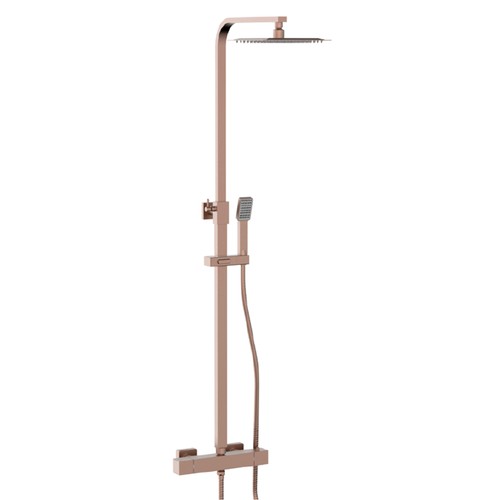 Brushed bronze square - bronze, rigid