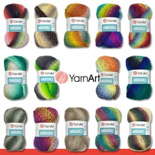 YarnArt 5 x 100g Ambiance Yarn Wool with Gradient Crochet Knitting 14 Colors