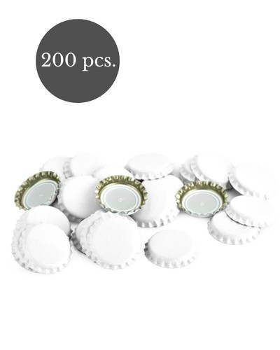 Beer crown caps white - beer,