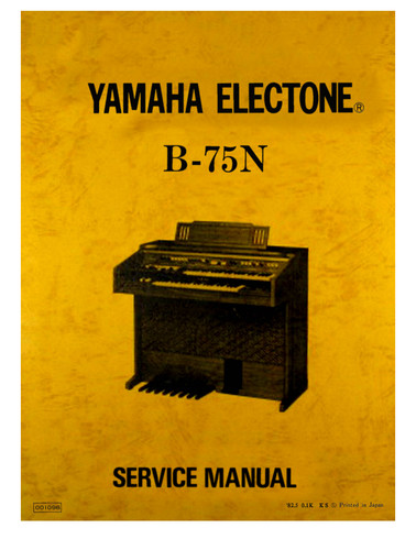 Yamaha 75n service manual - yamaha, b-75n