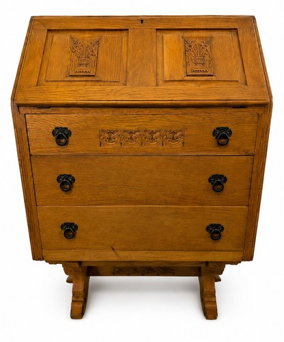 Vintage solid oak - oak, bureau