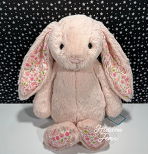  Jellycat Authentic Medium Blossom Blush Bunny 'Cherry' Plush Toy NWT /Dust Bag
