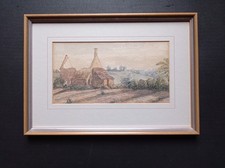 Small old original watercolour