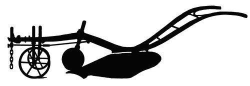 Large steel horse - horse, plough