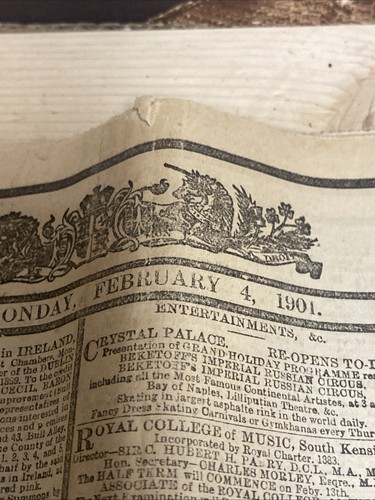 London times 1901 - london, newspaper