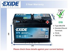EFB Battery fits AUDI Q2 Q3 A2