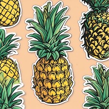 Trendy Pineapple sticker 3x2” Popular Decal