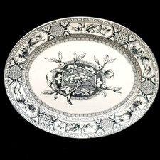 Antique ITALIA DAVENPORT LTD  Platter  FRUIT / PLANT /  C1879 RARE