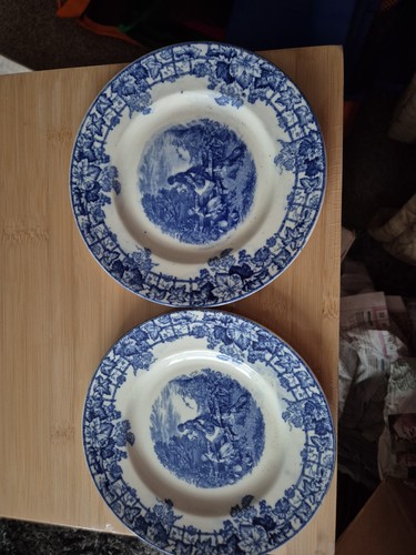 Pair blue white copeland - pair, blue&