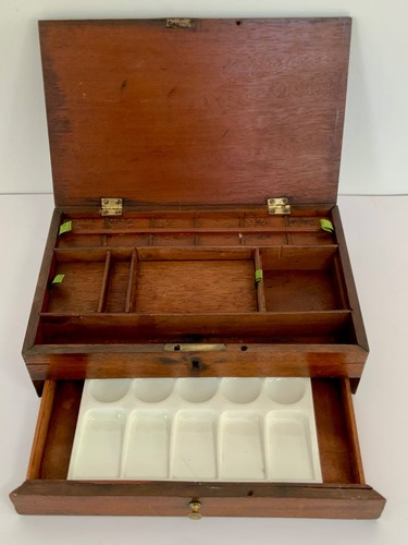 Victorian artists paint box - victorian,