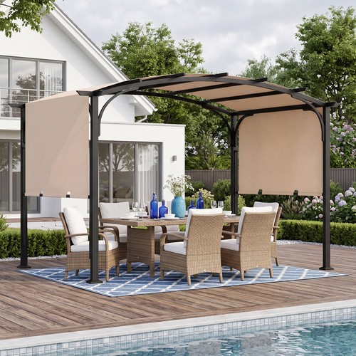 Curved roof arched patio - curved,