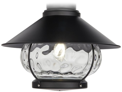 Matte black lantern - black, wet-rated