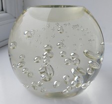 Heavy glass bubble candle