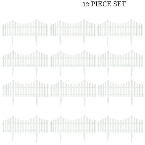 White garden border - white, picket