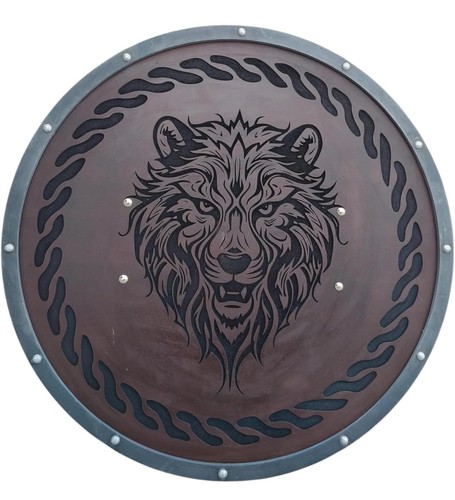 Lion wooden shield viking - -,