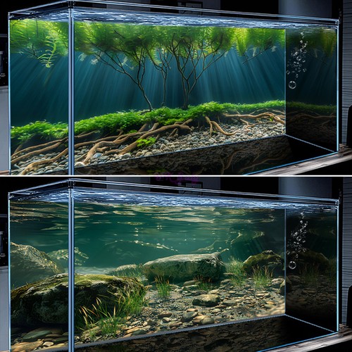 Aquarium background sticker - 3d,