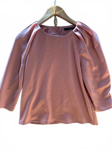 Zara basic pink pleated puff - basic,