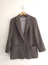 Paul Costelloe Dressage Jeans Womens Tweed Pure New Wool Blazer Jacket - Size M