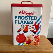 Vintage Kellogg's Cereal Tin Coco Pops Frosted Flakes 2016 Kimm & Miller - 27cm