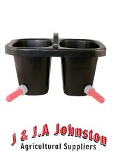2 Teat Calf Milk Feeding Feeder Bucket Bar Teats Drop Calf Weaning Rearing