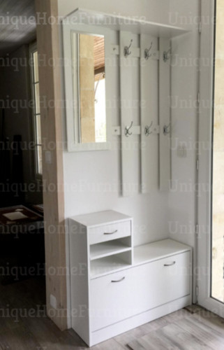 Hallway coat rack shoe storage - hallway,