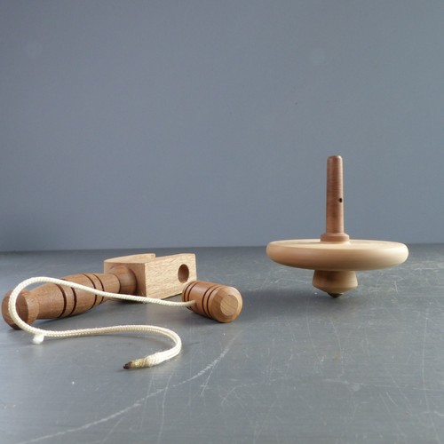 Vintage wooden spinning top - spinning,