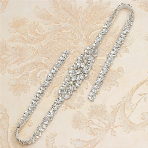 Rhinestone sash belt applique - belt,