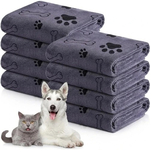 Dog towel drying cat - dog,