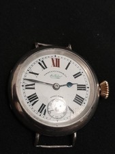 West End Watch Co. Sillidar Vintage Wristwatch 935 solid silver working 33mm