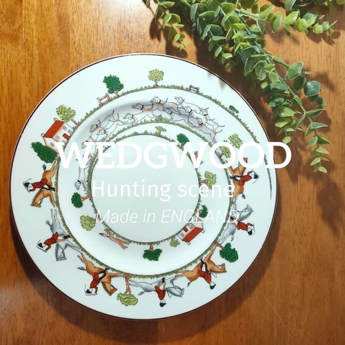 Wedgwood hunting scene service - hunting,