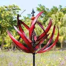 3D Wind Spinner Kinetic Sculptures Metal Windmill Lawn Yard Outdoor Garden Decor