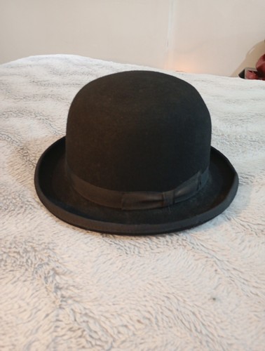 100 wool black bowler hat - 100%,