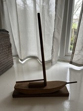 Vintage Hand carved Model Boat