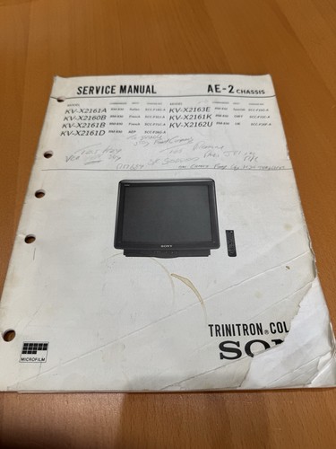 Sony trinitron x216 service - trinitron,