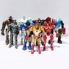 8Pcs/set Movie Real Steel Zeus Atom Midas Noisy Boys Action Figures Robot Toys