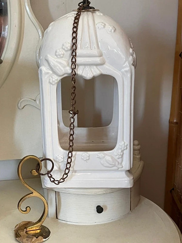 Vintage large ceramic birdcage