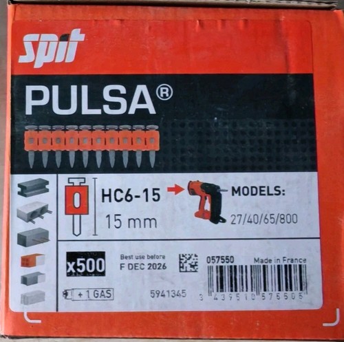 Spit pulsa nails 15mm - pulsa, gas
