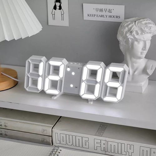 Led digital wall clock - wall, 3d