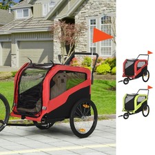 Pet Bike Trailer Dog Stroller for Large Dogs W/ Hitch 20" Wheels Storage