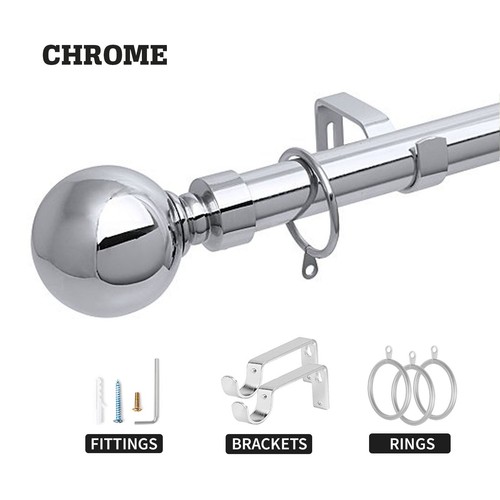 Extendable metal curtain pole - extendable,