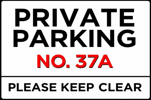Custom private parking sign - custom,