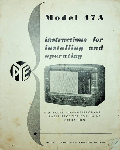 Pye 1940s installation - ?, &
