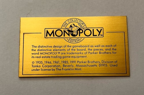 Franklin mint monopoly - franklin,